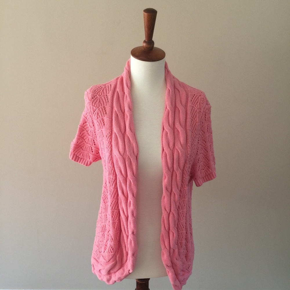 Light-Coral Christopher & Banks-Knit-Sweater